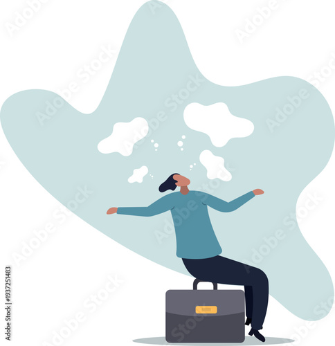 Too many thinking ideas, overwhelmed issues or busy problem to be solved, contemplation solutions for troble, concerned or anxiety.human life and situation.