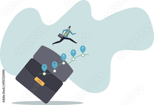 Roadmap, project milestone or business journey achievement, workflow or process timeline to success, step planning or progress.human life and situation.