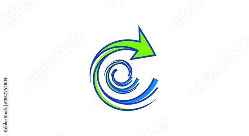 Abstract Graphic Design Showing Direction, Progress, and Circular Motion in Vivid Colors