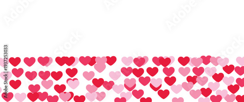 Pink hearts love background with romantic valentine heart pattern design