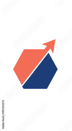 Free Download Abstract Hexagon With Arrow Symbolizing Growth, Progress, and Forward Movement Concept Design - GFXLoad