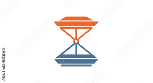 Abstract Hourglass Logo Representing Time Management, Efficiency, and Deadline Concepts