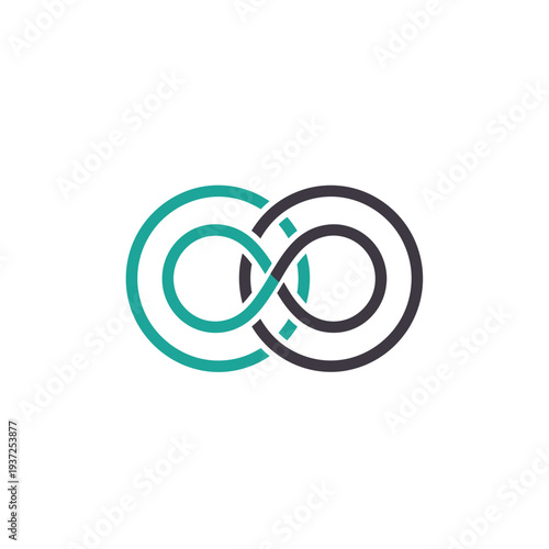 Abstract Infinity Symbol Representing Boundless Potential and Eternal Connections Design