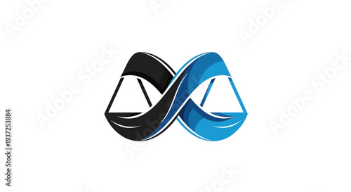 Abstract Infinity Symbol Representing Justice, Equilibrium, and Legal Concepts