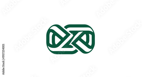 Abstract Intertwined Symbol Depicting Connection, Synergy, and Infinite Possibilities