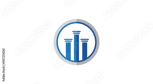 Abstract Pillar Logo Representing Stability, Strength, and Modern Corporate Branding Concepts