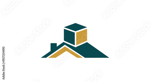 Abstract Real Estate Logo Depicting Architectural Design And Modern Residential Concepts