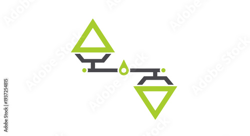 Abstract Scales Depicting Equilibrium, Balance, and Justice in Vector Graphics