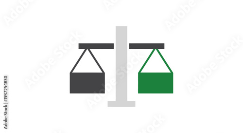 Abstract Scales Depicting Equilibrium, Justice, And Balancing, On White Background