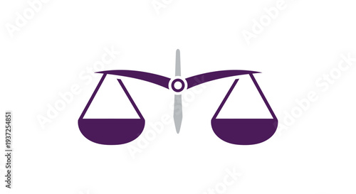 Abstract Scales Logo Representing Justice, Fairness, And Equilibrium With Minimalist Design