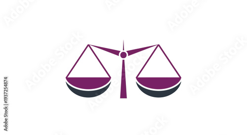 Abstract Scales of Justice Symbolize Law, Fairness, and Legal Representation Concept