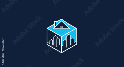 Architectural Design Illustrating Urban Real Estate and Property Development Logo Concept
