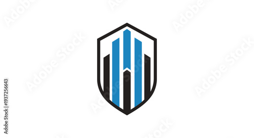 Architectural Emblem Depicting Buildings Within a Protective Shield Graphic Design Free Download Architectural Emblem Depicting Buildings Within a Protective Shield Graphic Design - GFXLoad