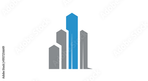 Free Download Architectural Graphic Representing Growth and Development With Buildings and Color Contrast - GFXLoad
