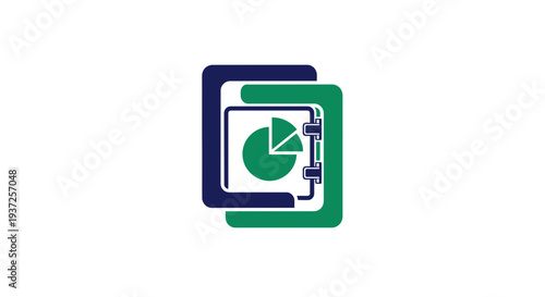 Business Data Security Concept Depicted With a Vault And Graphical Chart Visualization