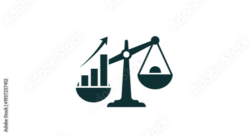 Balancing Growth and Finance: An Icon Representing Business Strategies and Financial Stability