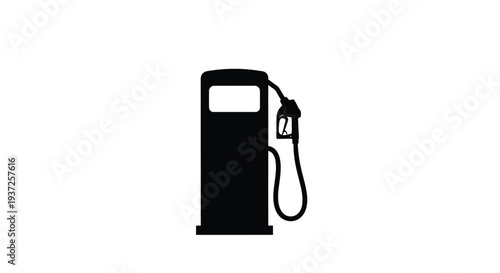 Simple black gas pump icon a modern minimalist silhouette