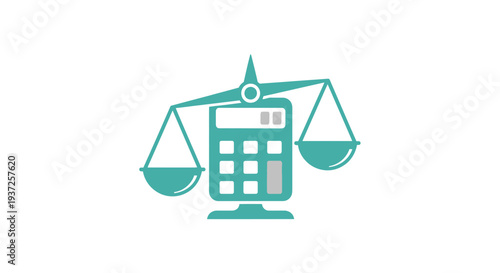 Calculator Scales Design: A Conceptual Visualization of Numerical Justice and Balance