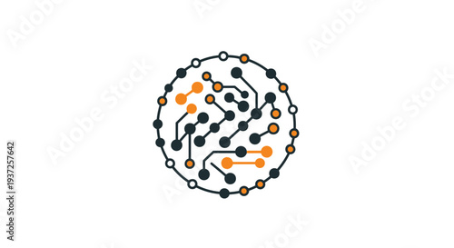 Circuitry Sphere Depicting Digital Connectivity, Network, And Technological Innovation