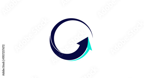 Circular Arrow Design Representing Growth, Progress, and Forward Movement Concept Visually