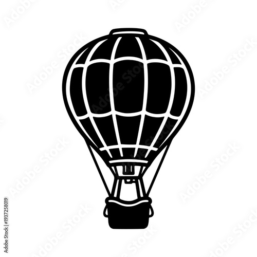 Hot Air Balloon Silhouette Vector Illustration
