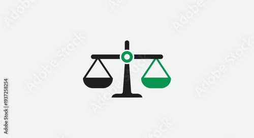 Conceptual Illustration Depicting Justice, Balance, and Equilibrium, Representing Fairness and Law