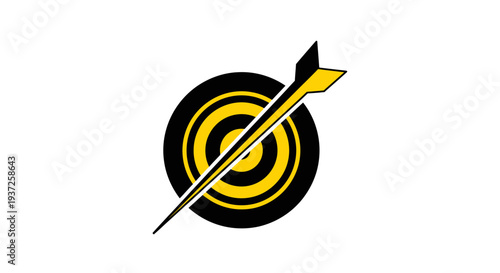 Dart Game Concept in Minimalistic Style Depicting Precision and Achievement