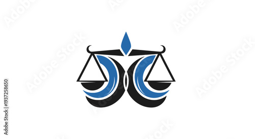 Elegant Abstract Balance Symbol for Legal, Justice, and Fairness Representation