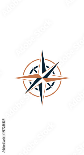 Elegant Compass Design Demonstrating Directional Guidance, Navigation, and Strategic Planning
