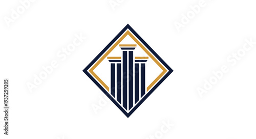 Elegant Pillars Logo Design: A Classic Architectural Symbol Representing Strength and Foundation