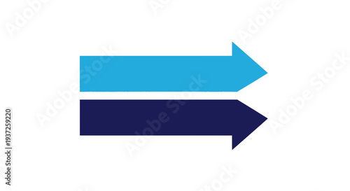 Dual Arrows Indicating Opposite Directions Representing Process and Interconnection.