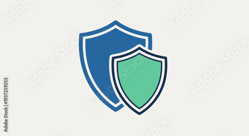 Dual Shields Illustration: Security, Defense, And Protection Concept Visual