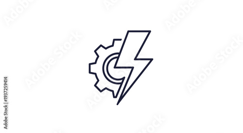 Energy Generation and Technological Innovation Iconography, Power and Efficiency Symbol