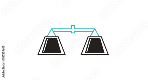 Equilibrium Symbol Depicting Balance and Justice, Ideal For Legal and Business Concepts