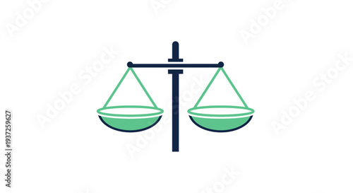Equilibrium Symbol Depicting Balance and Justice, Ideal for Legal and Ethical Concepts
