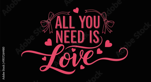 Love message typography design