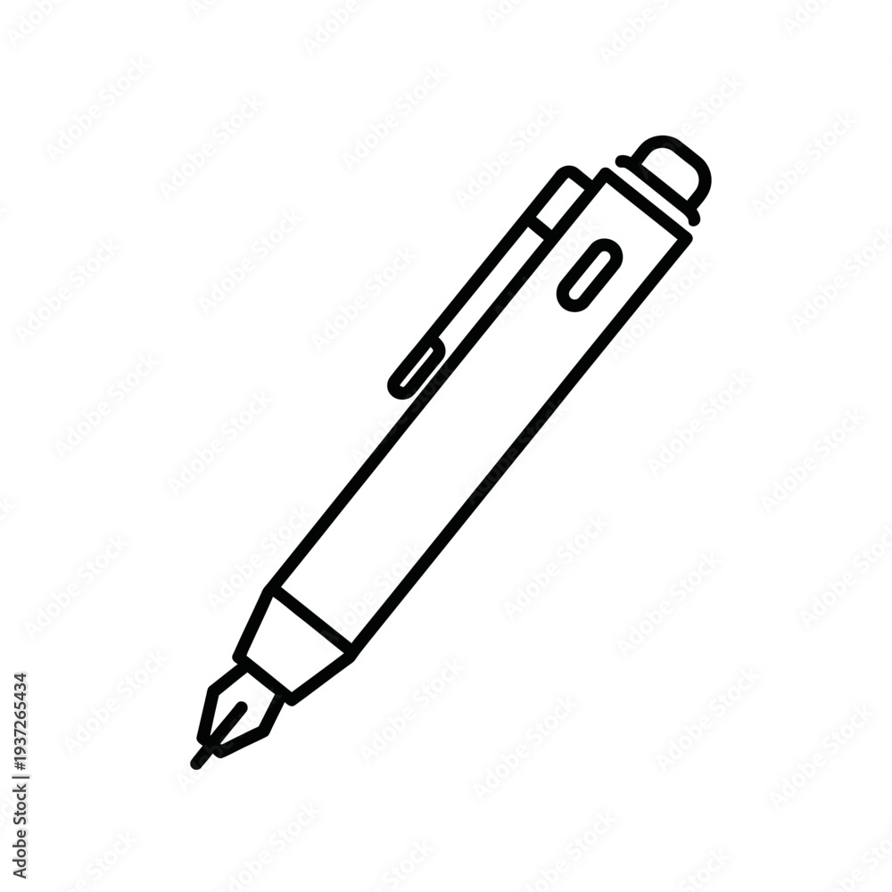 Fototapeta premium Fountain pen writing instrument closeup.