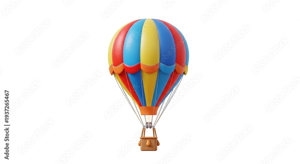 Fototapeta premium Colorful Hot Air Balloon Floating in the Sky