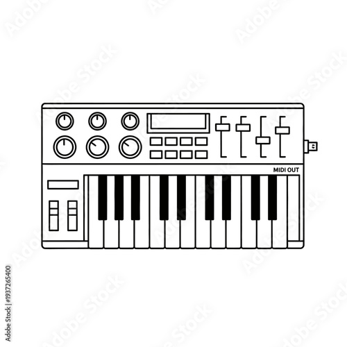 Electronic keyboard instrument with controls.