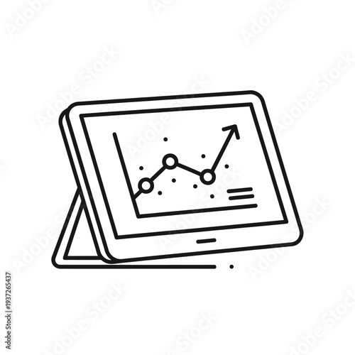 Graph on a Tablet Screen.