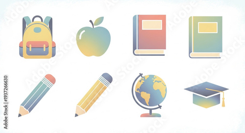 Collection of School Supplies and Educational Items.