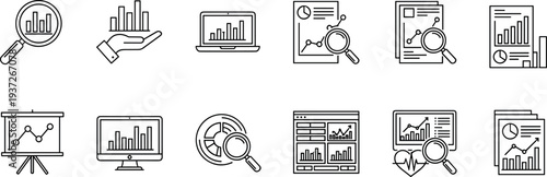 Information Technology Icon Set, Artificial Intelligence, Cloud Computing, Human Resources, Business Management, Network Data, Software Development,