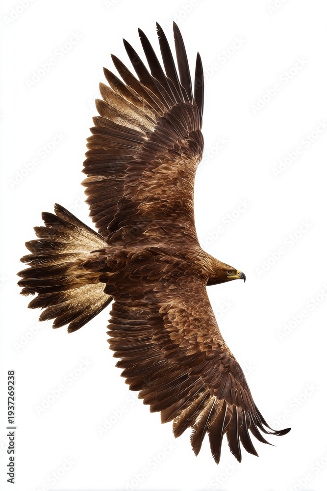 Fototapeta premium High-flying bird with extended wings, showcasing its aerodynamic design and keen eyesight.