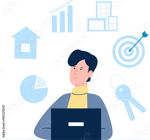 Mortgage or property loan concept. Financial investment property