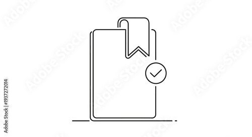 Simple line icon of checklist document.