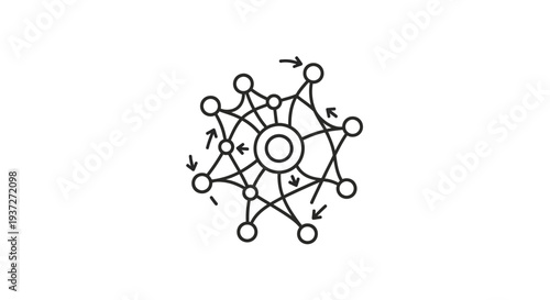 Network connections and relationships diagram.
