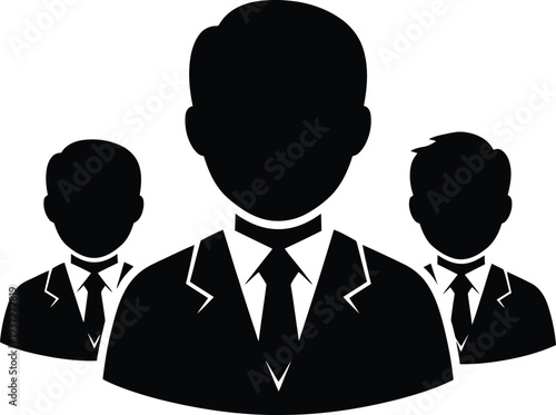 Set of 3 businessmen icons vector