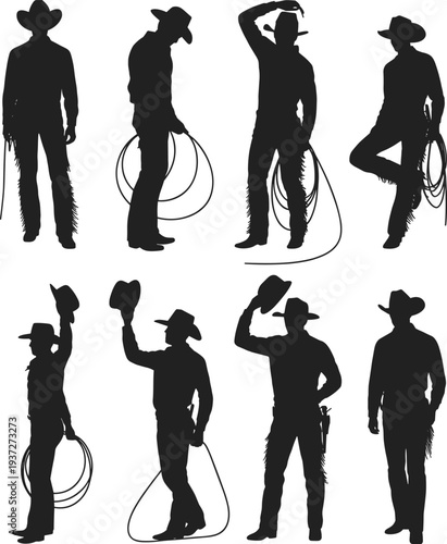 Collection of black American football player silhouettes featuring quarterbacks throwing balls and athletes in running, tackling, and competitive sports action.