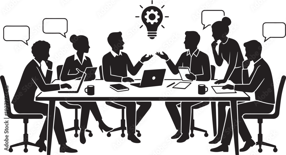 Fototapeta premium sharing ideas in a business meeting of enterpreneur