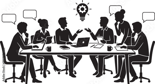  sharing ideas in a business meeting of enterpreneur